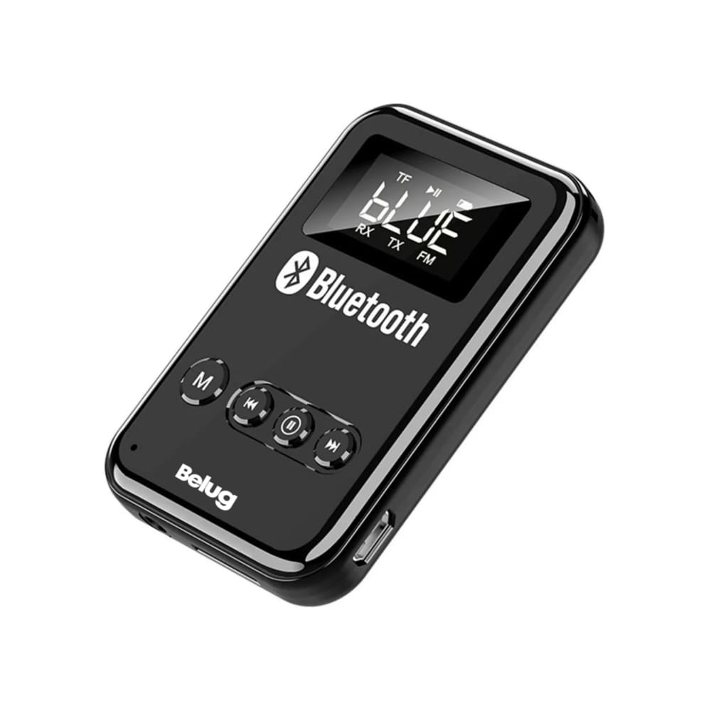 Transmisor/receptor Lcd Bluetooth 5.0 Para Pc, Tv, Altavoces Negro Belug