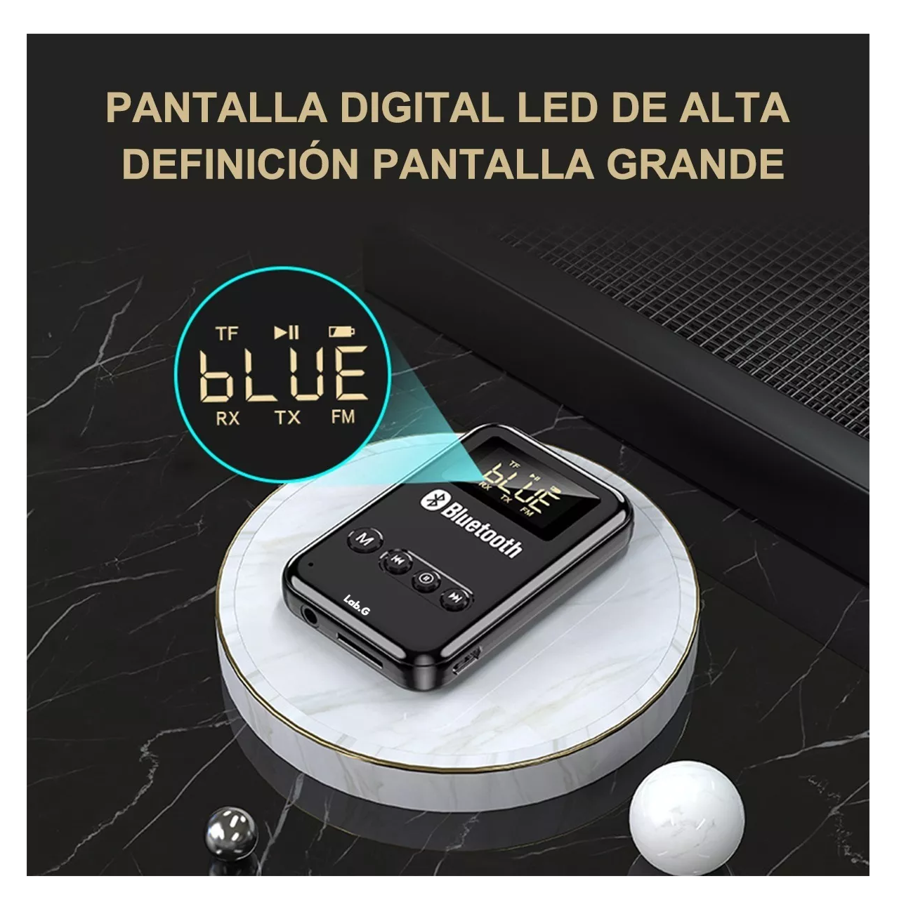 Foto 3 | Transmisor/receptor Lcd Bluetooth Lab.g 5.0 Para Pc, Tv, Altavoces Negro