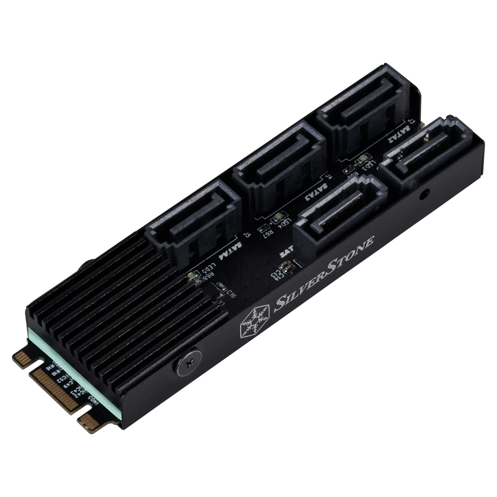 Foto 1 | Tarjeta De Expansión De Almacenamiento Silverstone Technology Ecs07 Sata Gen3 6 Gbps 5 Puertos