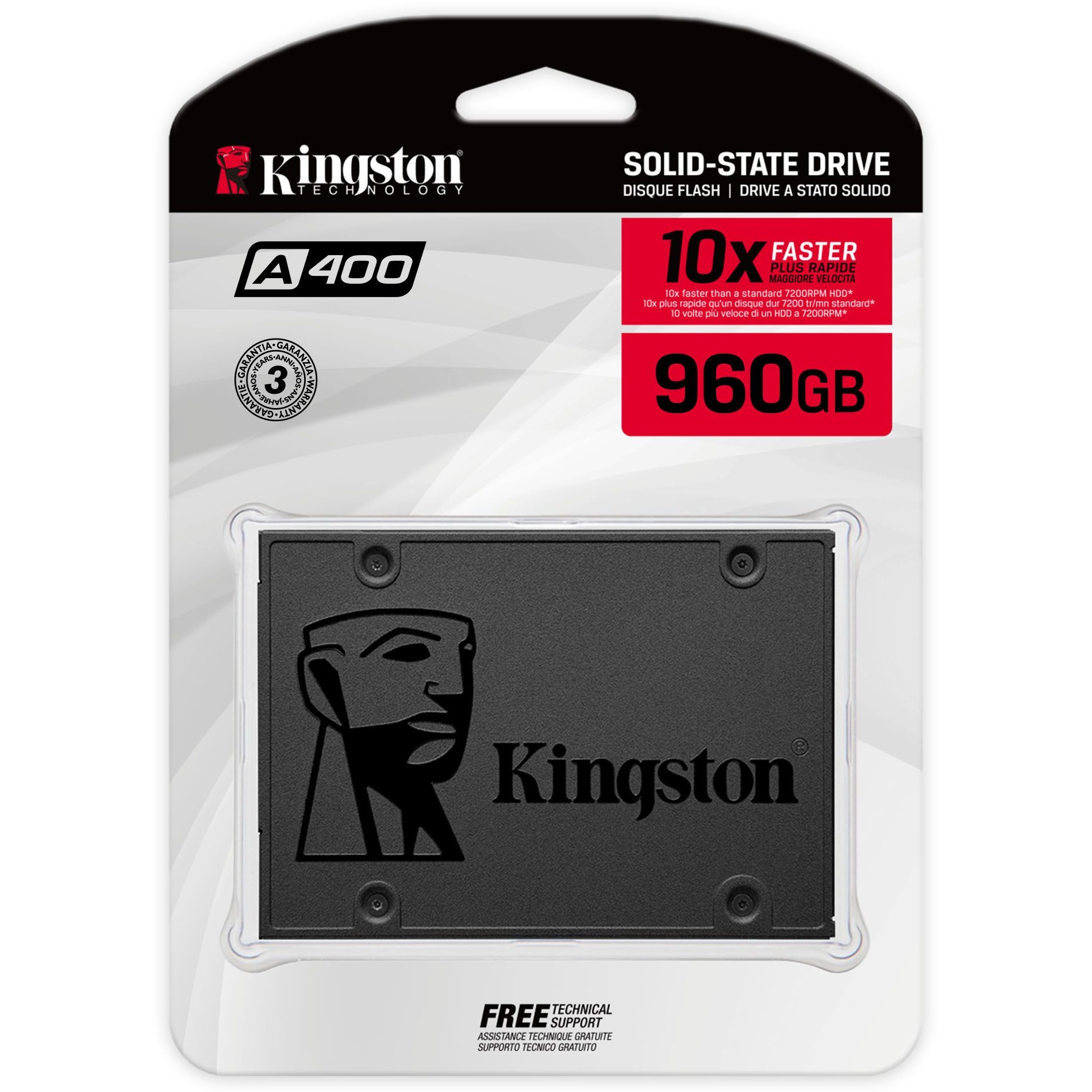 Foto 2 pulgar | Disco Duro Solido Kingston Sa400 960gb 2.5 Sata 6 GB/S 500 mb/450 mb