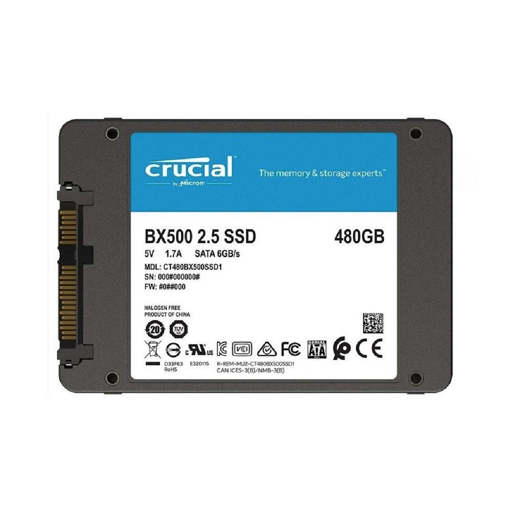 Foto 2 pulgar | Unidad Ssd Crucial Bx500 480gb Sata3 2.5'' Ct480bx500ssd1 540mb color Negro