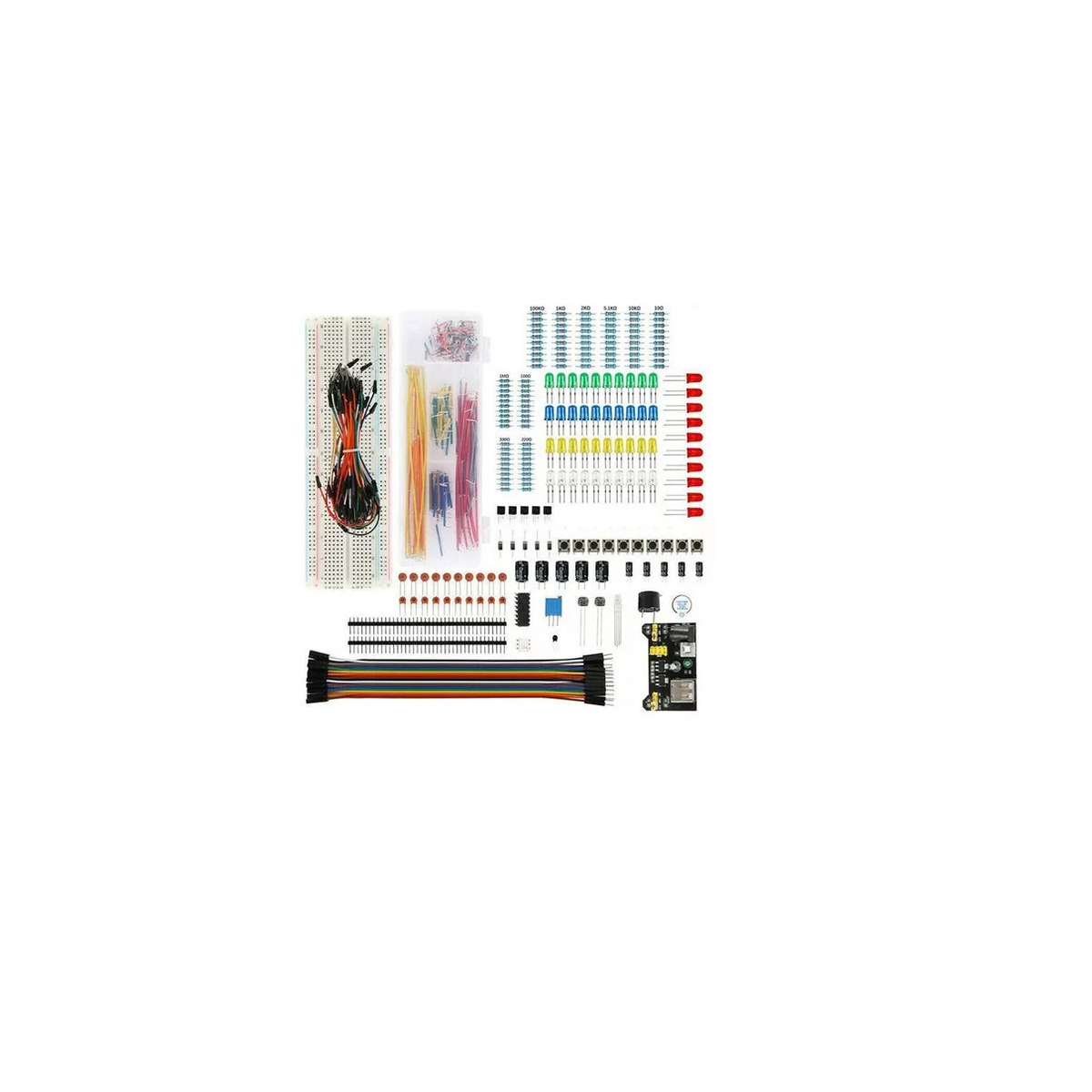 Kit de Componente Electrónico 830 Puntos Eo Safe Imports Esi-10751 Multicolor