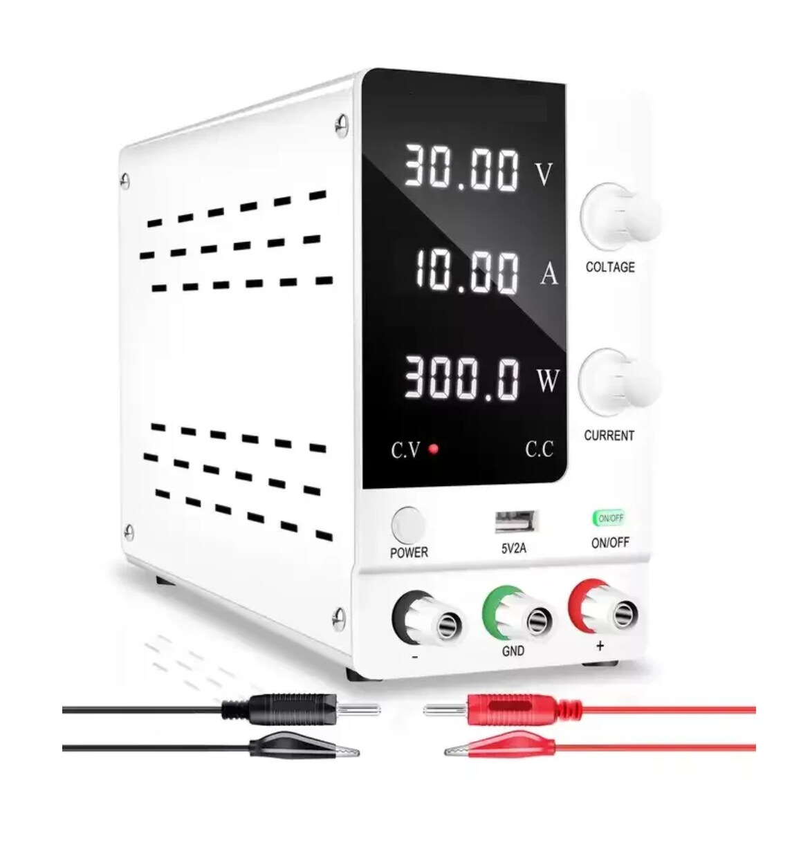 Fuente De Alimentación Regulada Laboratorio 110v 10a-30v Blanco $2,239