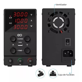 Foto 3 | Fuente De Alimentación Regulada Dc 0-30v 0-10a Eo Safe Imports Esi-10755-1 Negro