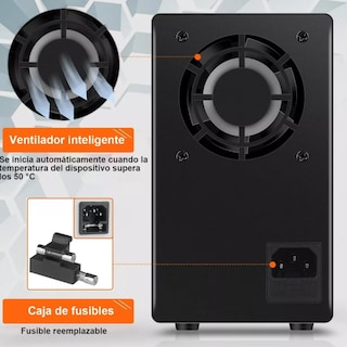 Foto 3 | Fuente De Alimentación Regulada Laboratorio Eo Safe Imports Esi-6502-1 Negro