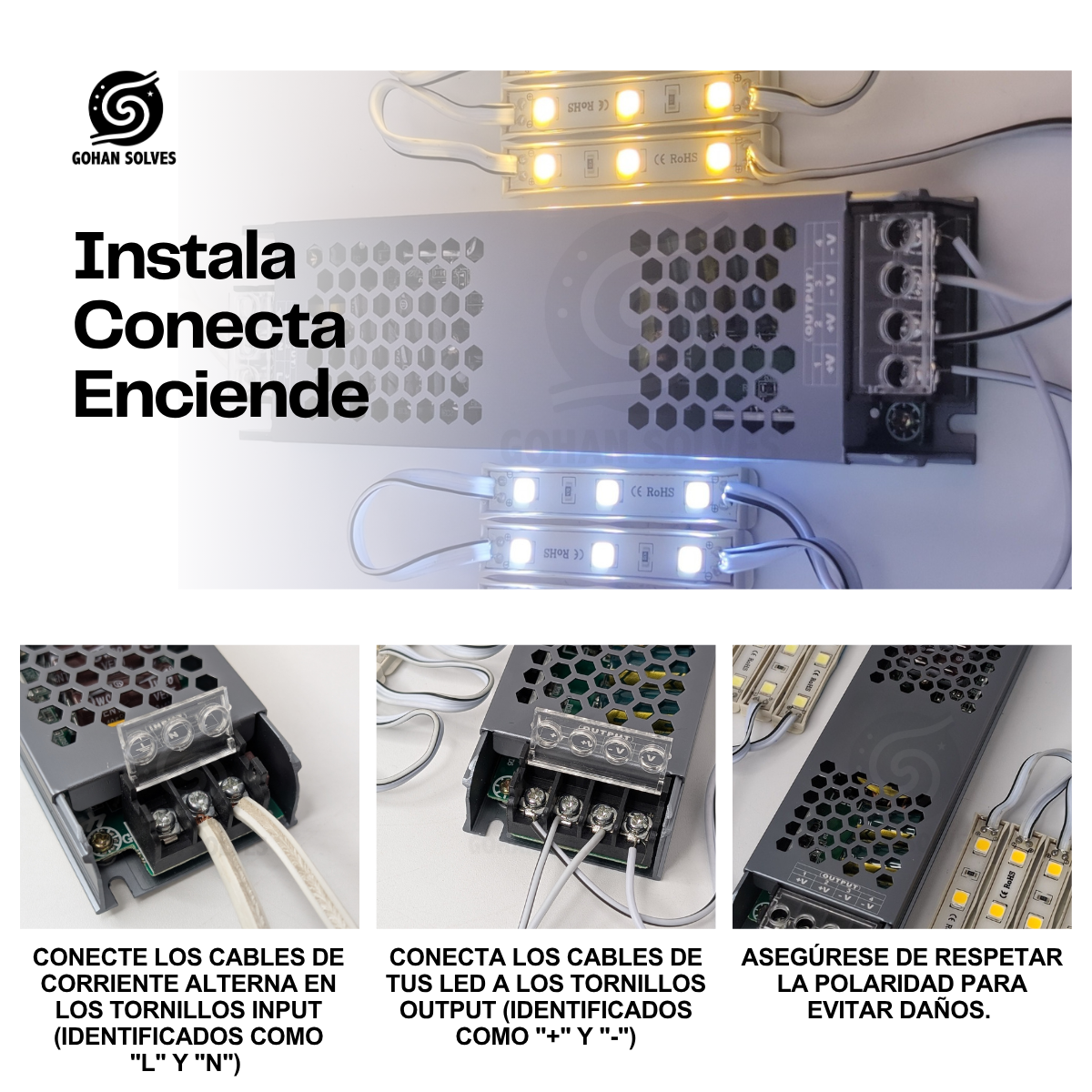 Foto 8 pulgar | Transformador Fuente De Poder Driver Balastro 12v 16.7a 200w