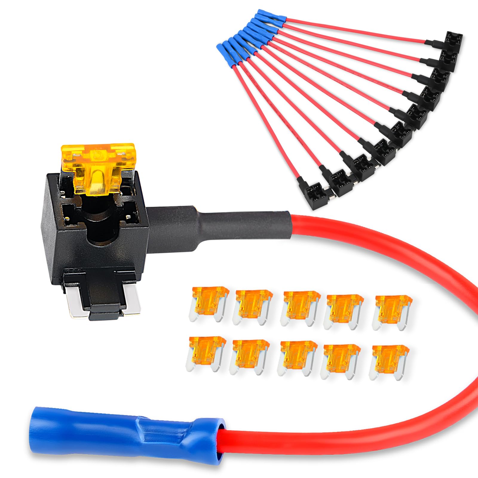 Foto 1 | Adaptador Fuse Tap Nilight 50038r De 12 V Con Fusible De Hoja De 5 A, Paquete De 10 - Venta Internacional.