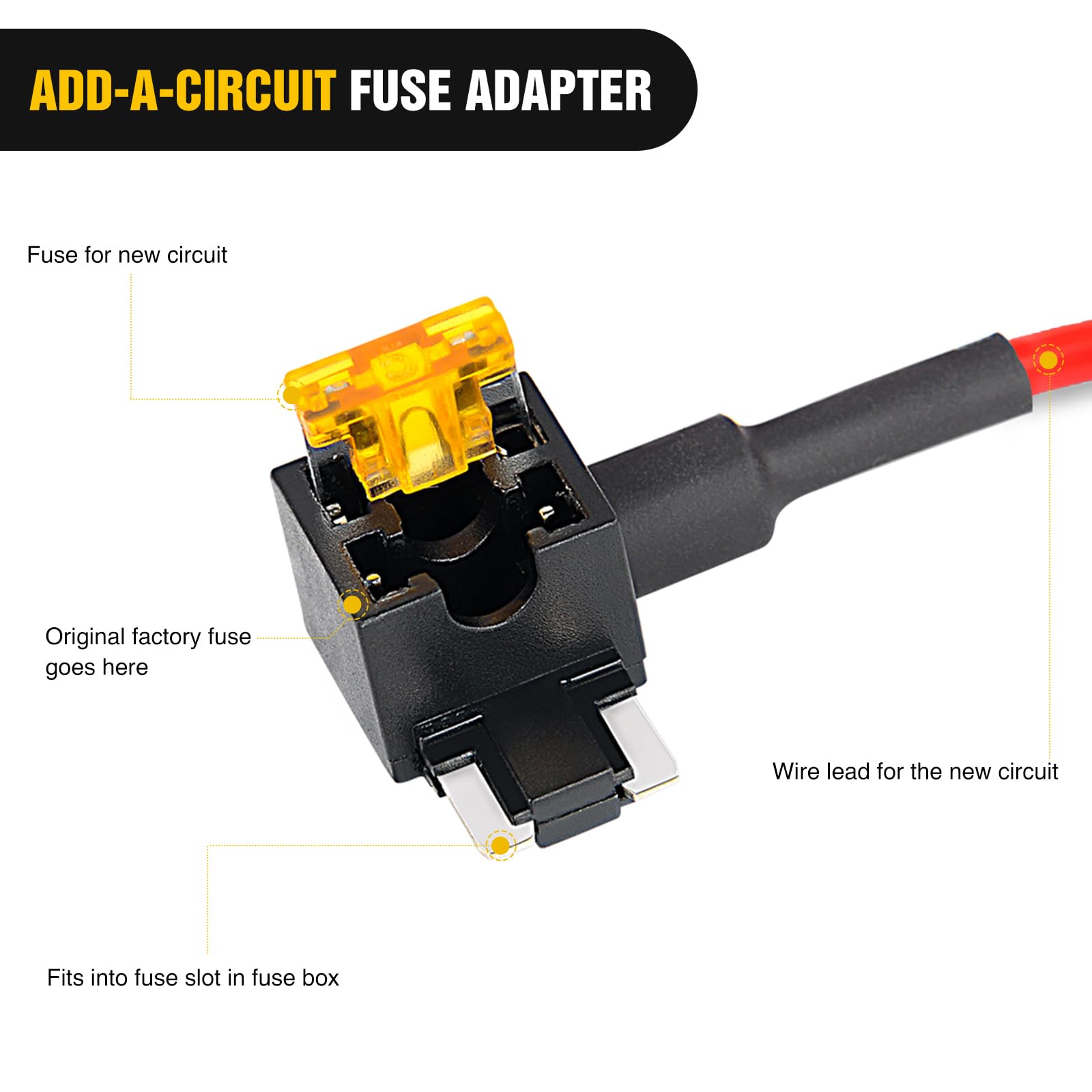 Foto 5 | Adaptador Fuse Tap Nilight 50038r De 12 V Con Fusible De Hoja De 5 A, Paquete De 10 - Venta Internacional.