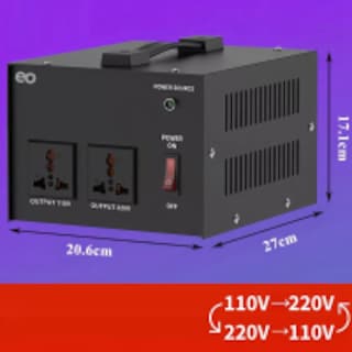 Foto 2 | Transformador De Potencia De 1500w Convertidor De Voltaje Eo Safe Imports Esi-16220-1 Negro