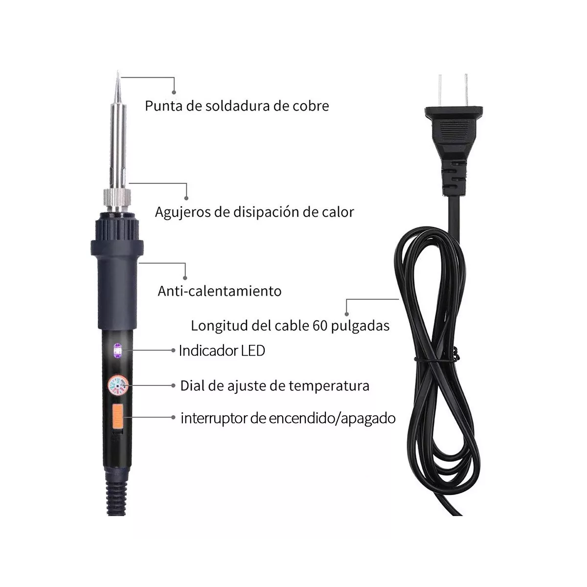 Foto 4 pulgar | Kit de Soldador Eo Safe Imports ESI-4887 color Negro