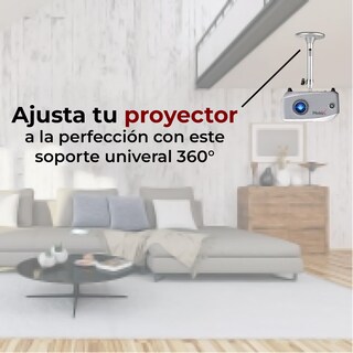 Foto 3 | Soporte de Techo Universal para Mini Proyector O Cañón con Cabezales Giratorios 360°