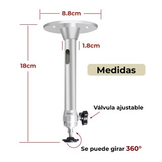 Foto 5 | Soporte de Techo Universal para Mini Proyector O Cañón con Cabezales Giratorios 360°