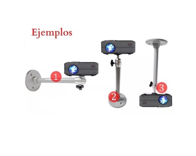 Foto 8 | Soporte de Techo Universal para Mini Proyector O Cañón con Cabezales Giratorios 360°