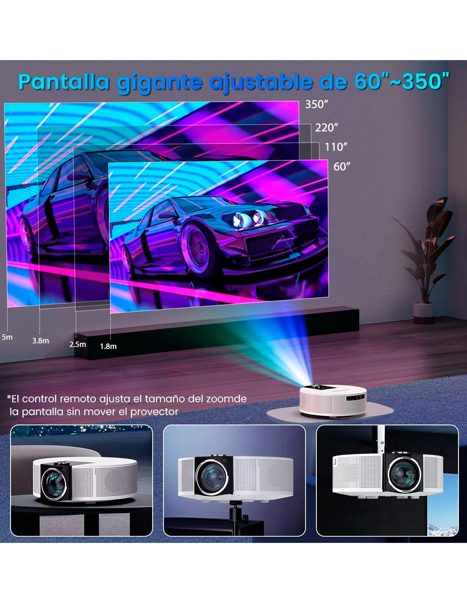 Foto 6 pulgar | Proyector Profesional  Full Hd 1080p Petukita Box Q10 Blanco