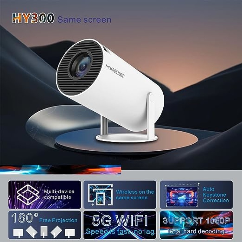 Foto 5 pulgar | Proyector Portátil HY300 Led HD 1080p Wifi 1500 Lúmenes - Venta Internacional