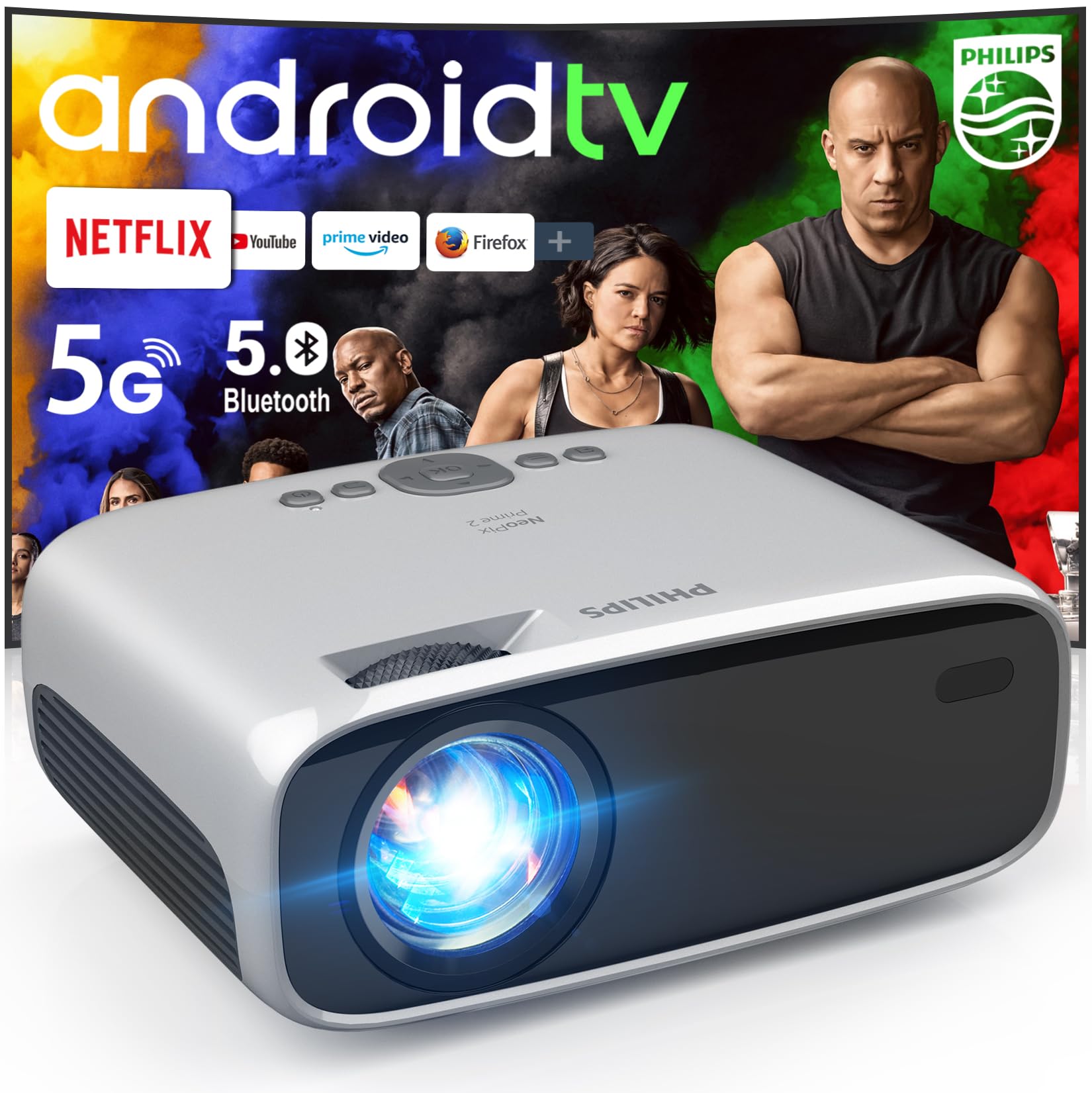 Proyector Philips Android Tv con Bluetooth-Venta Internacional