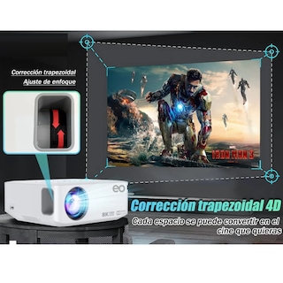 Foto 3 | Proyector Led Android Wifi 8k Full Hd 1080p 8000lumens Eo Safe Imports Esi-3399-1 Blanco