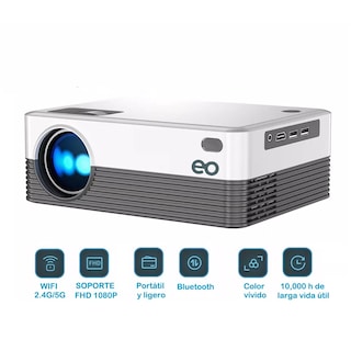 Foto 2 | Proyector Wifi Bt Android 10 Portátil Con Pantalla 1080p 4k Eo Safe Imports Esi-12605-1 Multicolor