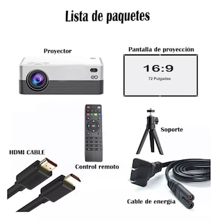 Foto 3 | Proyector Wifi Bt Android 10 Portátil Con Pantalla 1080p 4k Eo Safe Imports Esi-12605-1 Multicolor