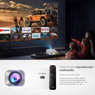 Foto 7 | Proyector Mini Smart PJX500 Pro 1080P 1200 Lúmenes 200” HD X-view
