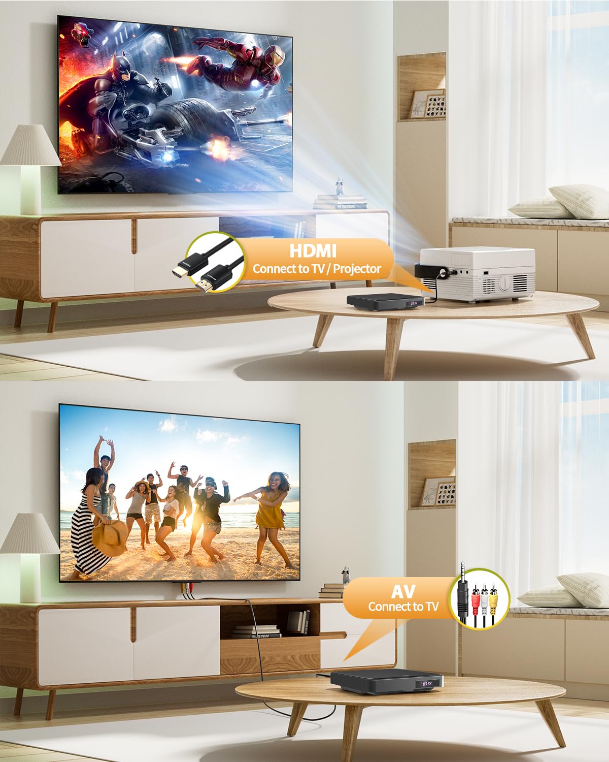 Foto 2 | Reproductor De Dvd Arafuna Mini Hdmi Con Memoria Usb Breakpoint, Negro - Venta Internacional.