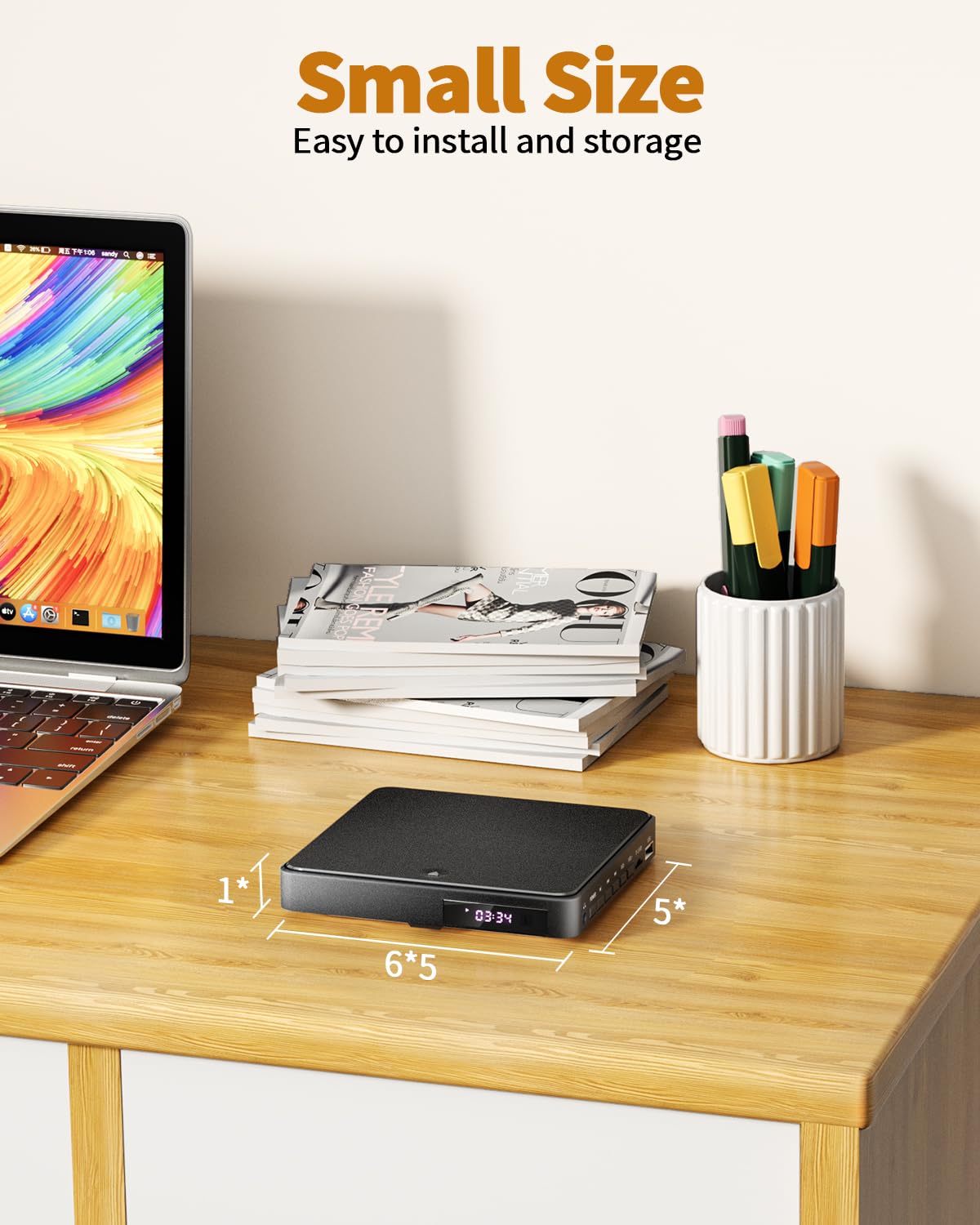 Foto 4 | Reproductor De Dvd Arafuna Mini Hdmi Con Memoria Usb Breakpoint, Negro - Venta Internacional.