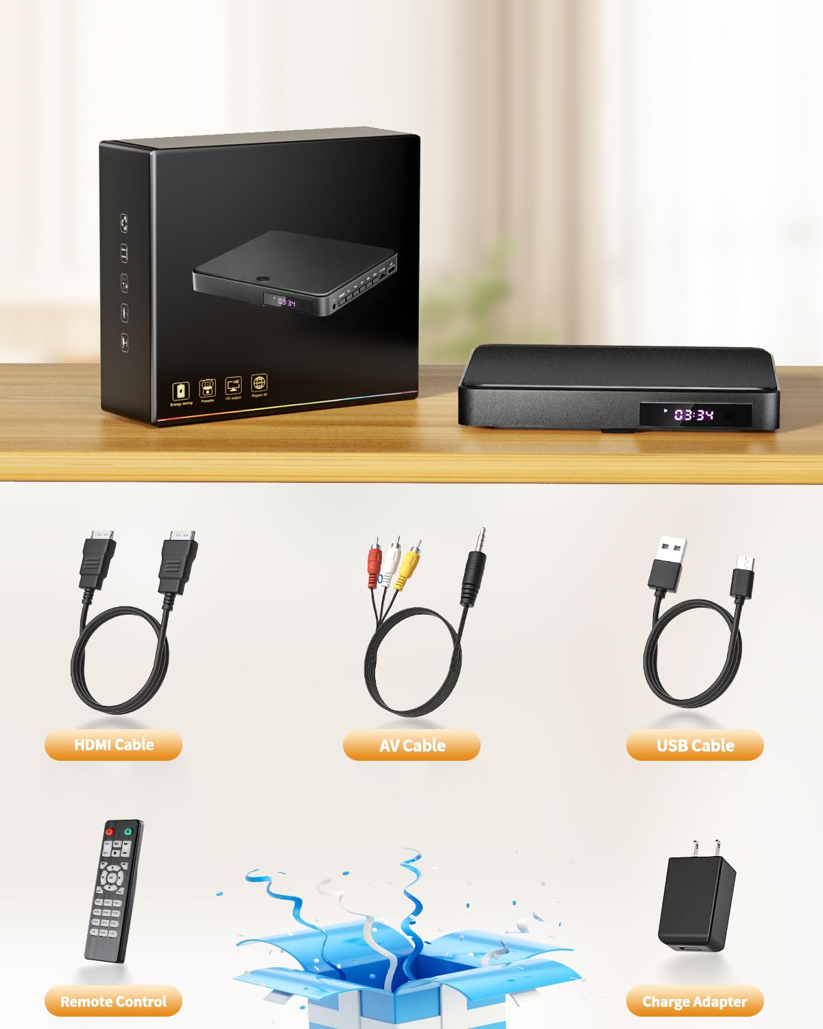 Foto 8 pulgar | Reproductor De Dvd Arafuna Mini Hdmi Con Memoria Usb Breakpoint, Negro - Venta Internacional.