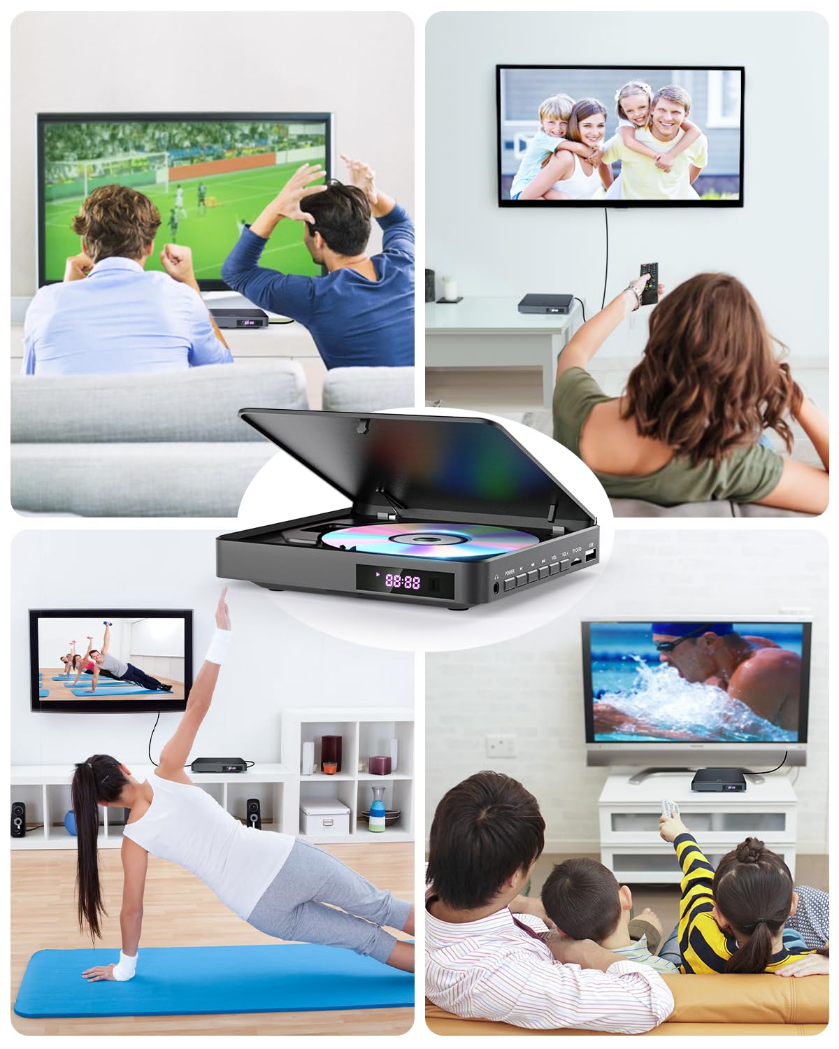 Foto 8 pulgar | Reproductor De Dvd Arafuna Mini Hdmi 1080p Para Todas Las Regiones Con Control Remoto - Venta Internacional.