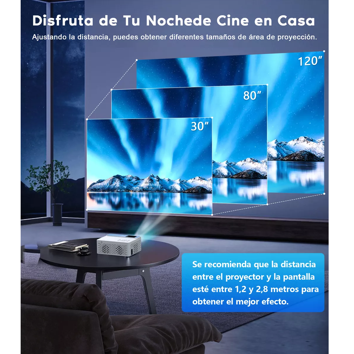 Foto 3 | Proyector Led Mini Bluetooth Eo Safe Imports Esi-16043-1 Blanco