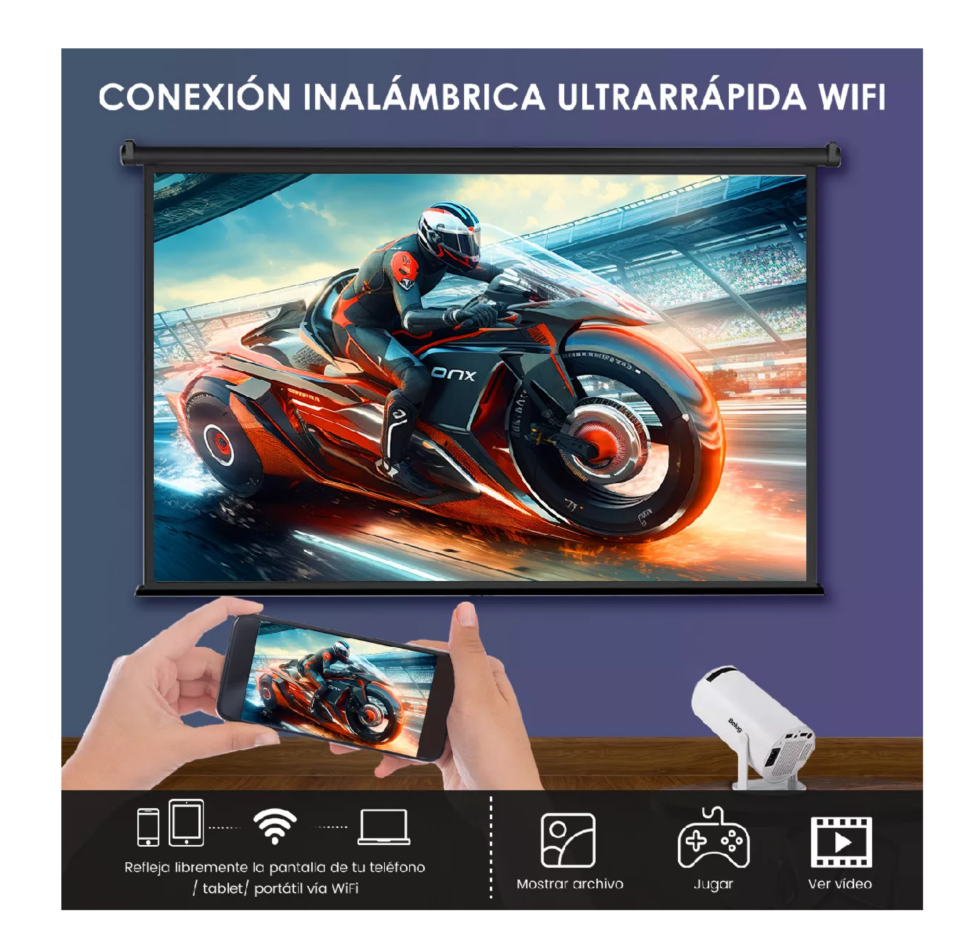 Foto 5 | Proyector Profesional Vegoos Android Wifi Led 1080p 6000 Lm Color Blanco Belug