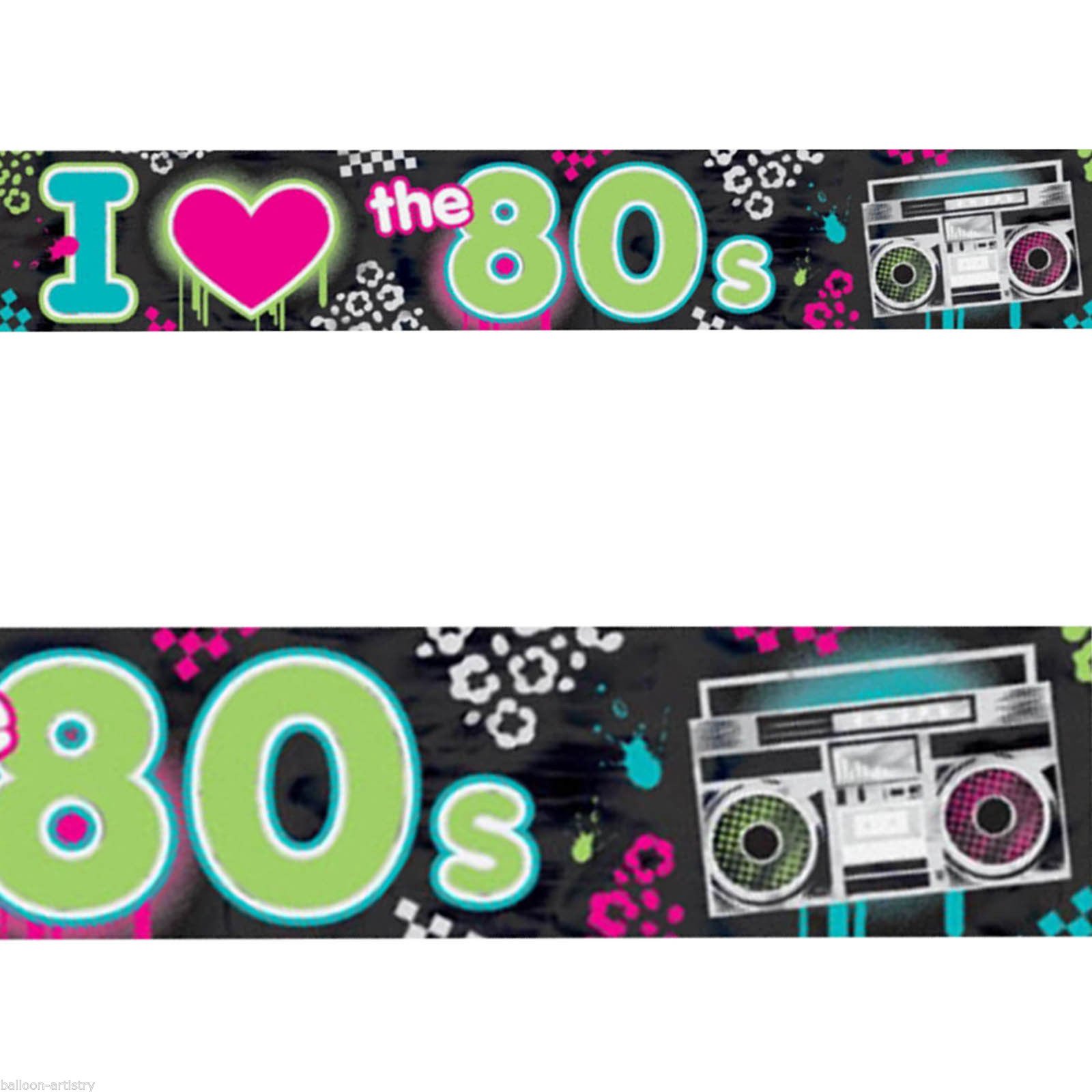 Foto 3 | Lámina Amscan I Love The 80's Multicolor Retro Disco De 7,6 M - Venta Internacional.