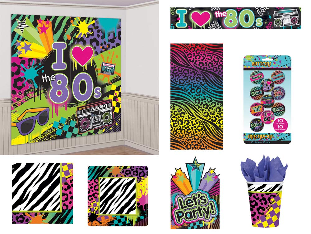Foto 5 pulgar | Lámina Amscan I Love The 80's Multicolor Retro Disco De 7,6 M - Venta Internacional.