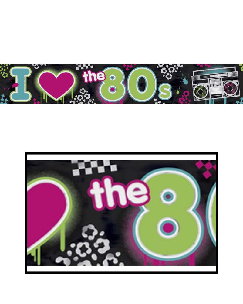 Foto 5 | Lámina Amscan I Love The 80's Multicolor Retro Disco De 7,6 M - Venta Internacional.