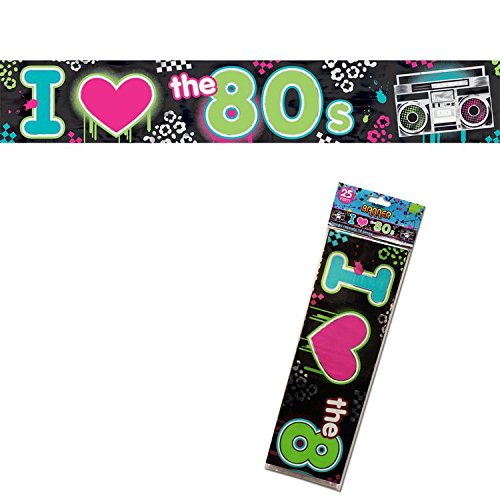 Foto 7 pulgar | Lámina Amscan I Love The 80's Multicolor Retro Disco De 7,6 M - Venta Internacional.