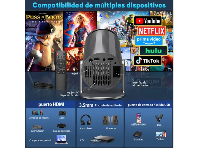 Foto 4 | Proyector Xtellar Profesional 18000lm 4k Con Android Tv Wifi6 1080p