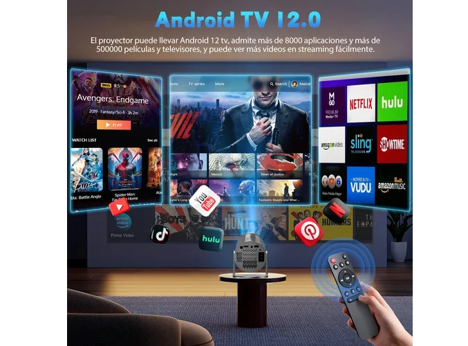 Foto 6 pulgar | Proyector Xtellar Profesional 18000lm 4k Con Android Tv Wifi6 1080p