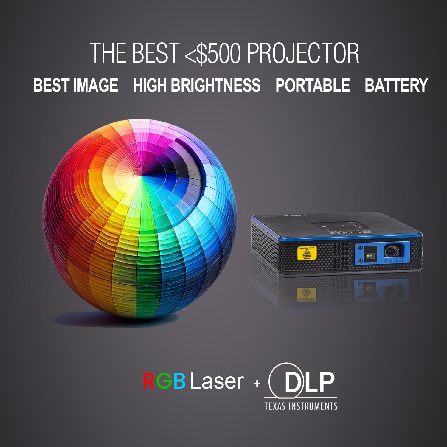 Foto 3 pulgar | Miniproyector Aaxa M8, El Láser 4k Más Brillante Del Mundo Con Barra De 2,5 Horas - Venta Internacional.
