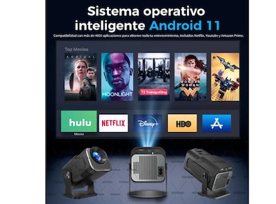 Foto 2 | Xtellar Proyector 4k Wifi, Alta Definición Profesional Con Sistema Android, Modelo Hy320, Potencia 12000lm, Col