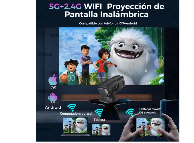 Foto 4 pulgar | Xtellar Proyector 4k Wifi, Alta Definición Profesional Con Sistema Android, Modelo Hy320, Potencia 12000lm, Col