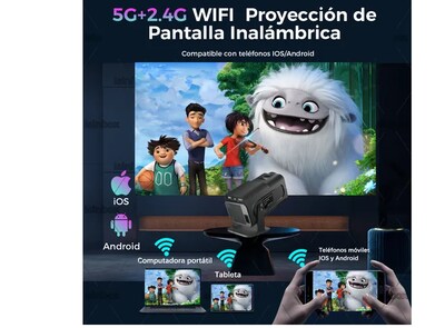 Foto 3 | Xtellar Proyector 4k Wifi, Alta Definición Profesional Con Sistema Android, Modelo Hy320, Potencia 12000lm, Col