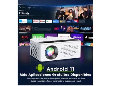 Foto 2 | Proyector Xtellar Led Smart Android V08 Con Wifi Y Bluetooth, 8000lm, Trípode Incluido, Ideal Para Entretenimiento En