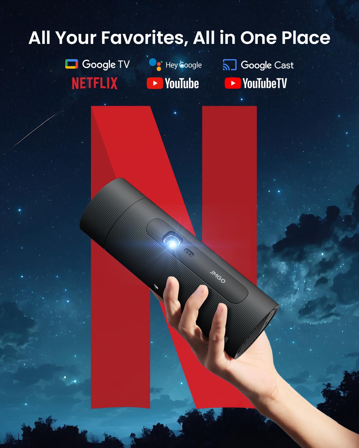 Foto 2 | Proyector Jmgo Picoflix Gtv Netflix 1080p Portátil 4.5h Batt - Venta Internacional.