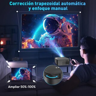 Foto 4 | Proyector 4k Android Mini Proyector Professional Led Portatil Inteligente Eo Safe Imports Esi-19535 Negro