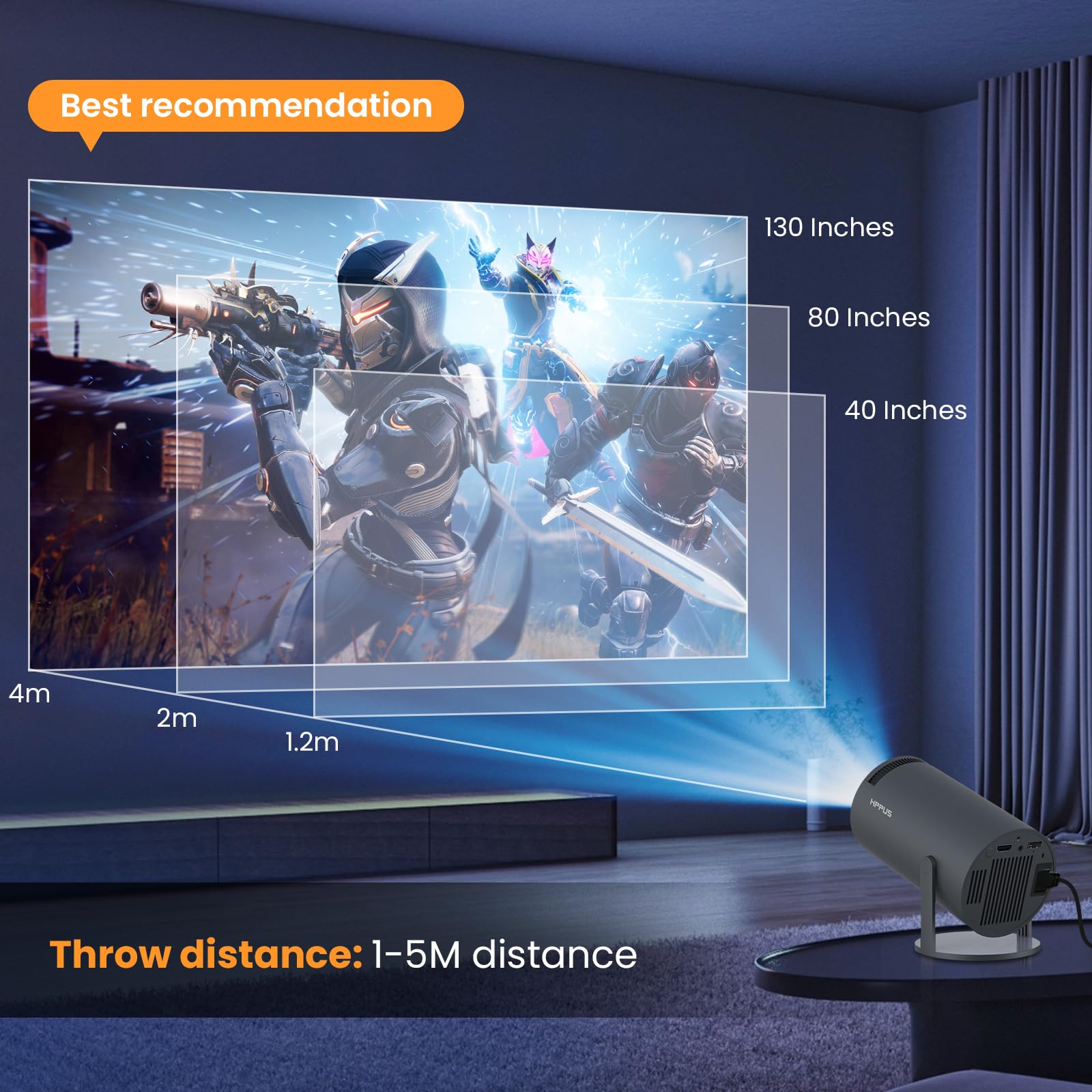 Foto 6 | [proyector] Hippus 180° Freestyle Y Auto Keystone 1080p - Venta Internacional.