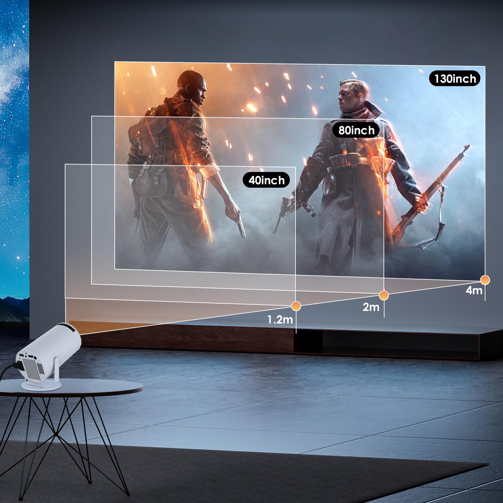 Foto 8 pulgar | Proyector Inteligente Hippus Android Tv 11.0 9000 Lm 4k 5g Wifi - Venta Internacional.