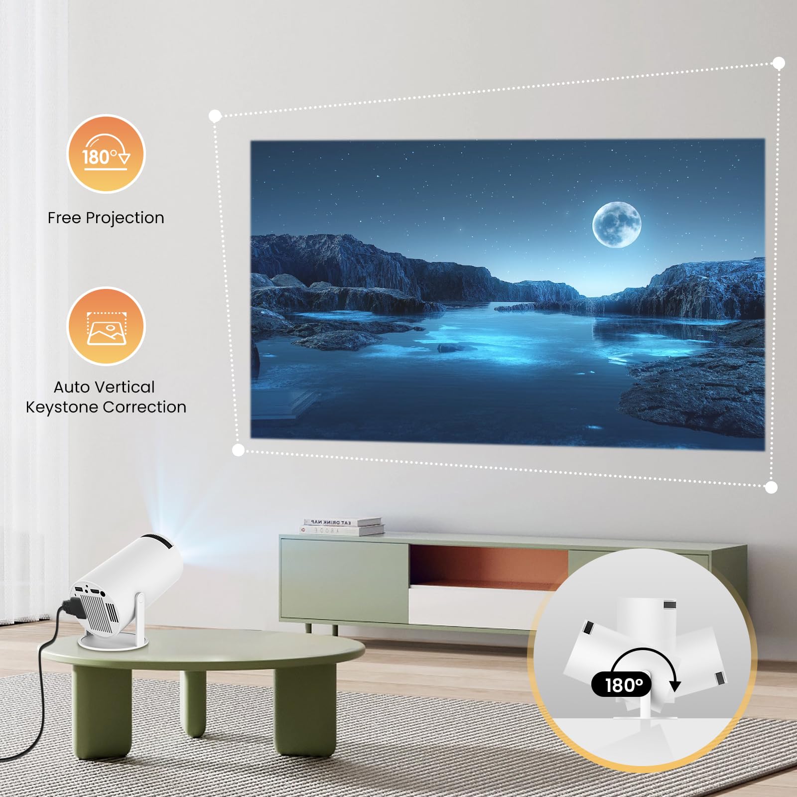 Foto 5 | Proyector Inteligente Hippus Android Tv 11.0 9000 Lm 4k 5g Wifi - Venta Internacional.