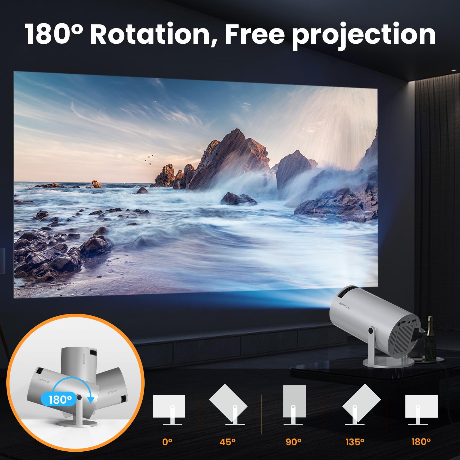 Foto 8 pulgar | [proyector] Hippus 180° Freestyle Y Auto Keystone 1080p - Venta Internacional.