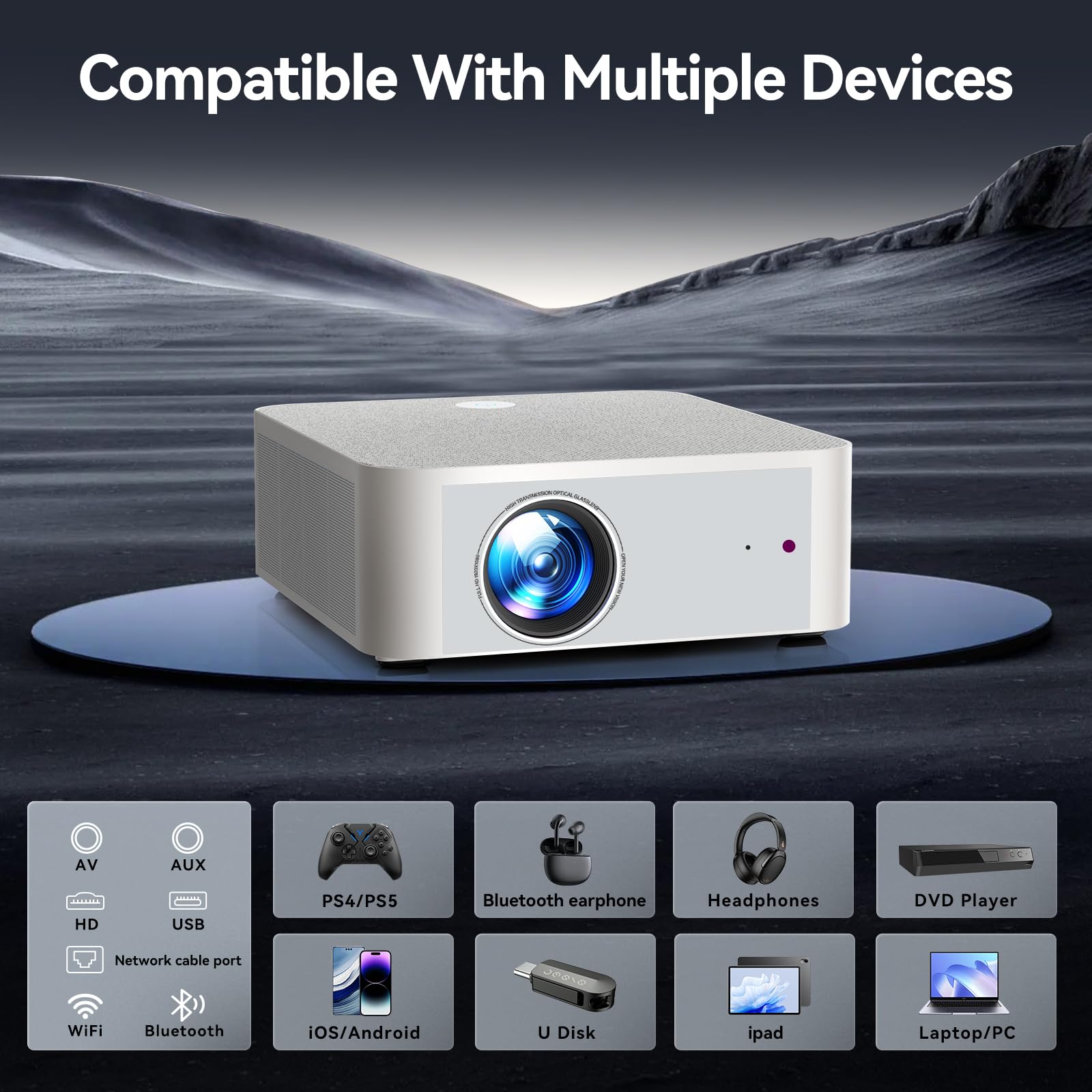 Foto 8 pulgar | Proyector Hytobp Y3 800 Ansi 1080p Wifi 6 Bluetooth 5.2 - Venta Internacional.