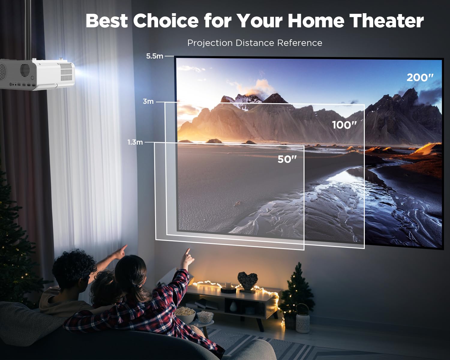 Foto 6 | [proyector] Dbpower 4k 600 Ansi Fhd 1080p Nativo Con Wifi 5g Y Bt - Venta Internacional.