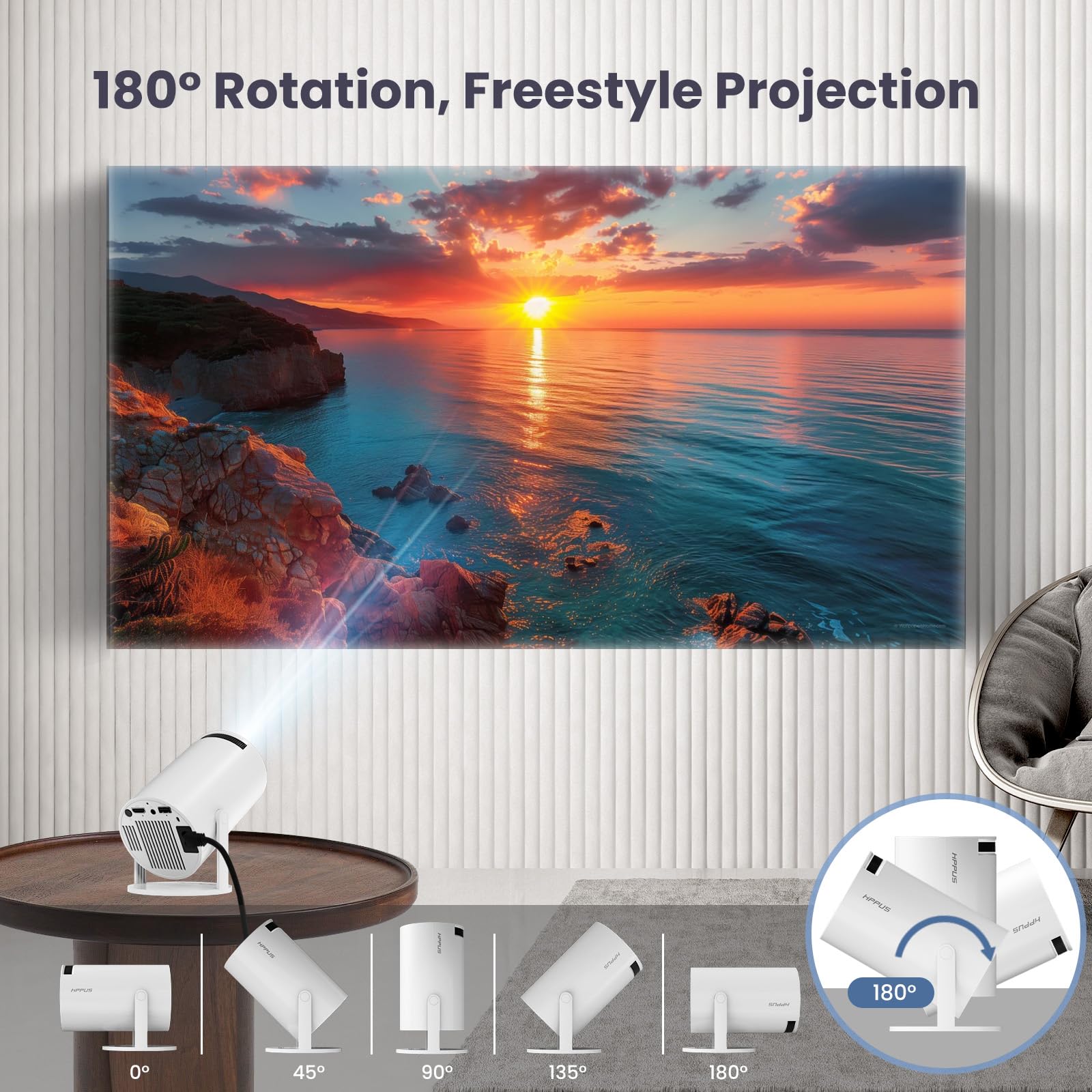Foto 5 | Proyector Hippus Hy300pro 350ansi Android 11.0 Wifi Bluetooth - Venta Internacional.